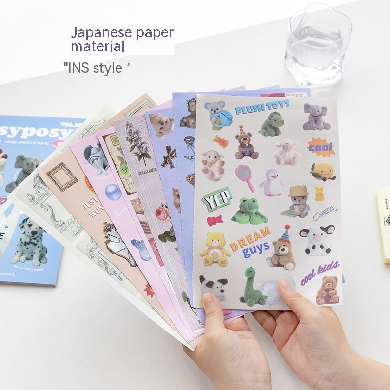 Magazine Style Material Sticker Book Cartoon Notebook Stickers - Little OneSie
