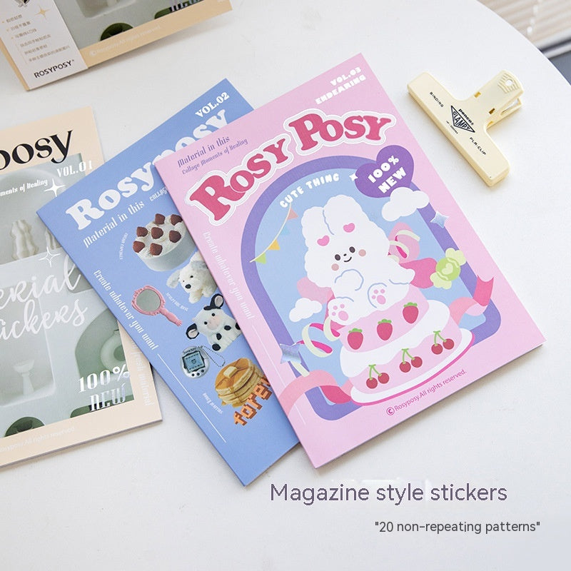 Magazine Style Material Sticker Book Cartoon Notebook Stickers - Little OneSie