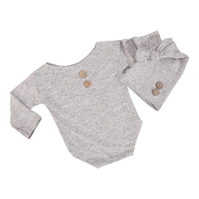 Romper & Hat Newborn Photography - Little OneSie