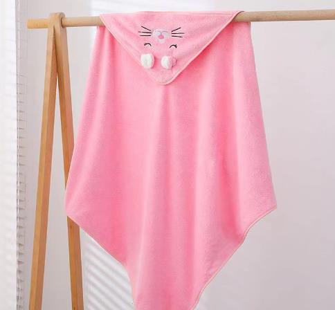 Little Onesie Coral Fleece Cartoon Cape