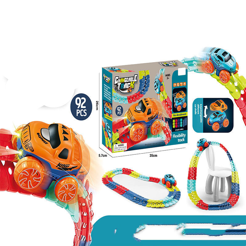 Flexible Car Track Toy with Lights