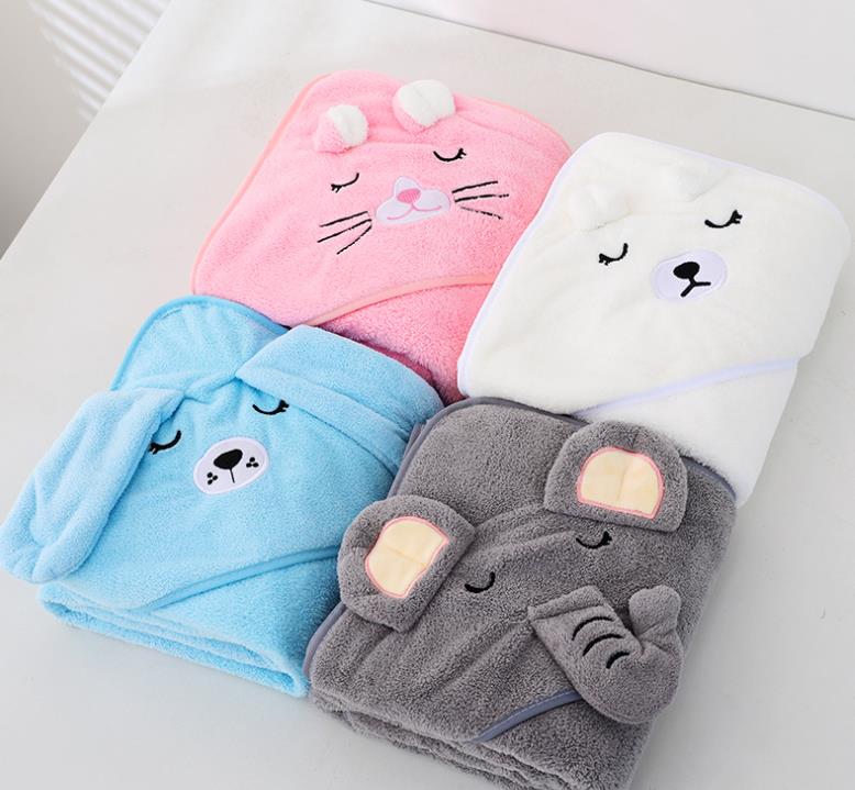 Little Onesie Coral Fleece Cartoon Cape