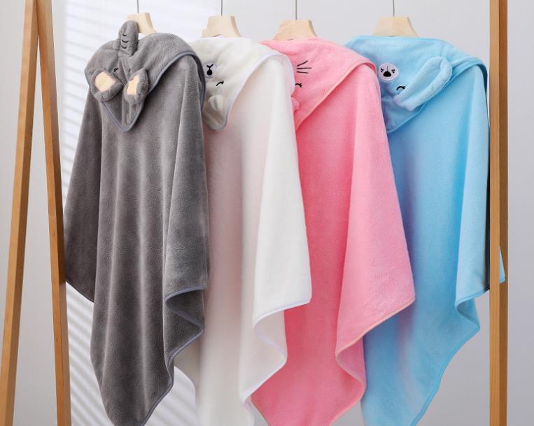 Little Onesie Coral Fleece Cartoon Cape
