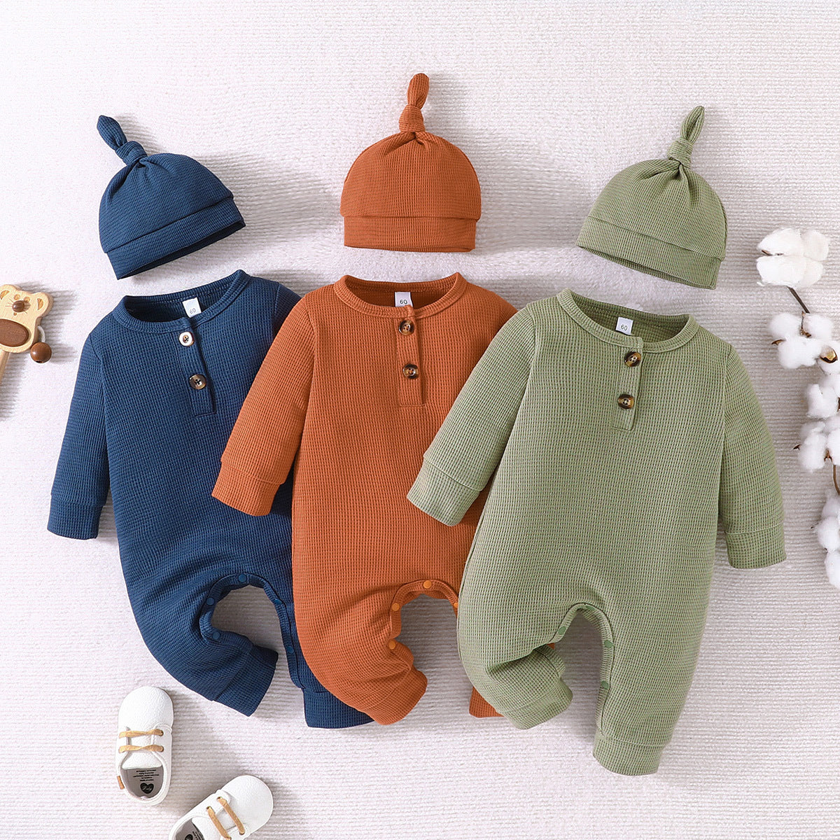 Little Onesie Huafu Grid Jumpsuit for Infants