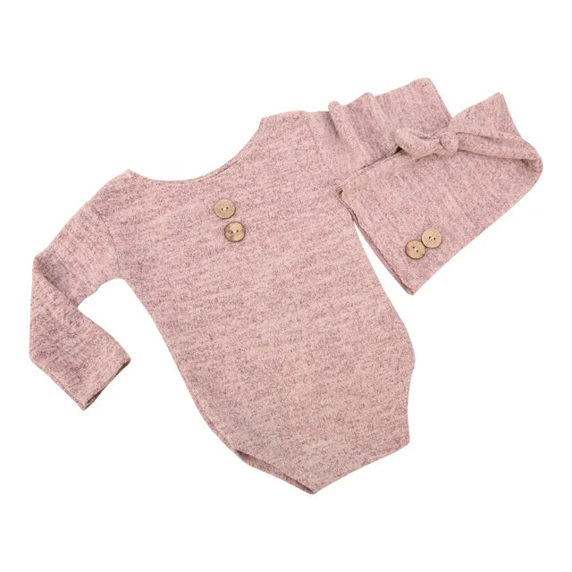 Romper & Hat Newborn Photography - Little OneSie