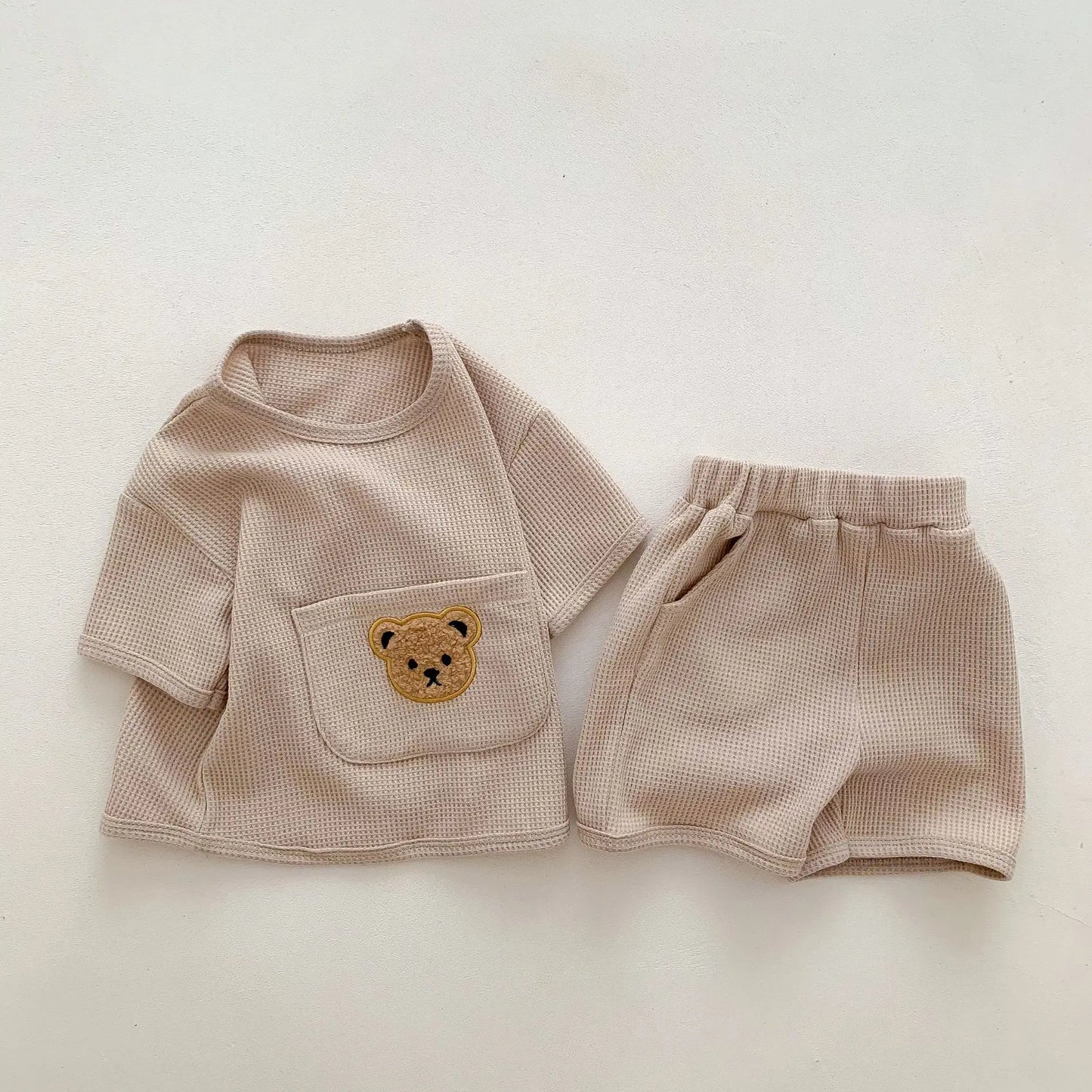 Bear Waffle Toddler Set - Little OneSie