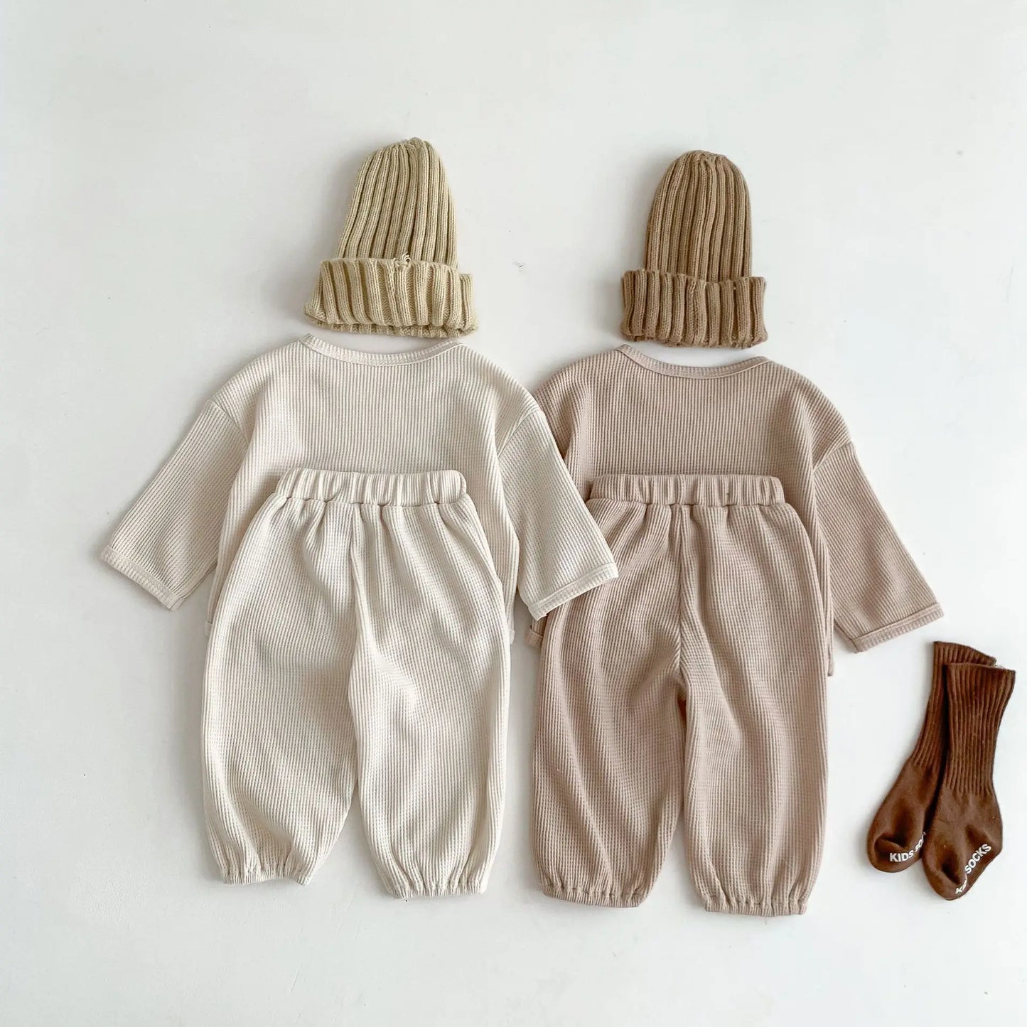 Bear Waffle Toddler Set - Little OneSie