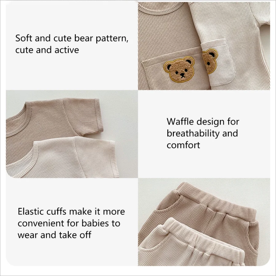 Bear Waffle Toddler Set - Little OneSie