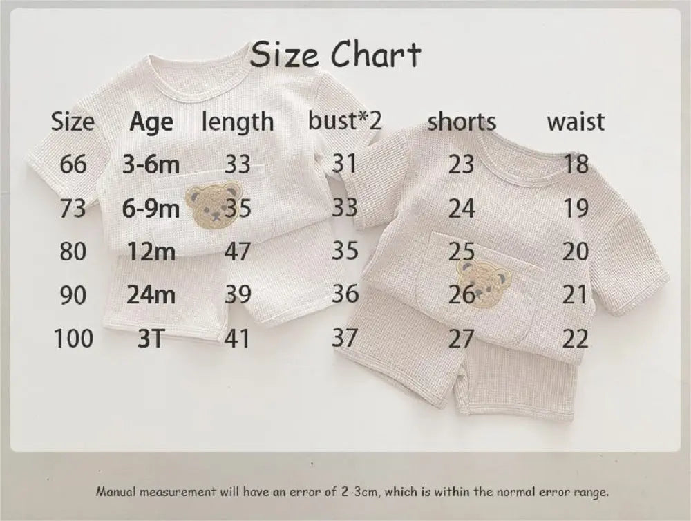 Bear Waffle Toddler Set - Little OneSie