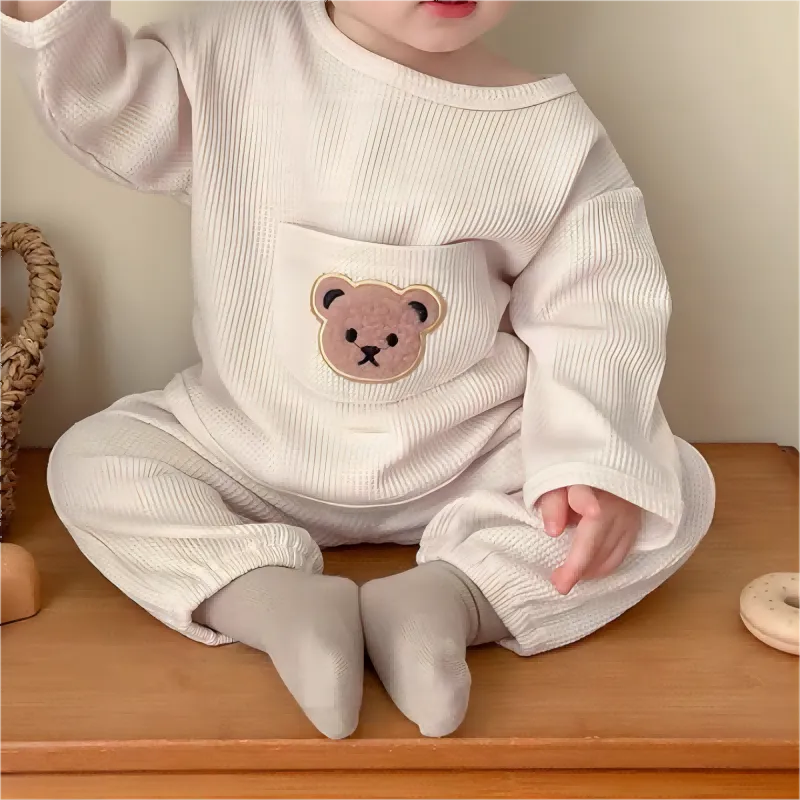 Bear Waffle Toddler Set - Little OneSie