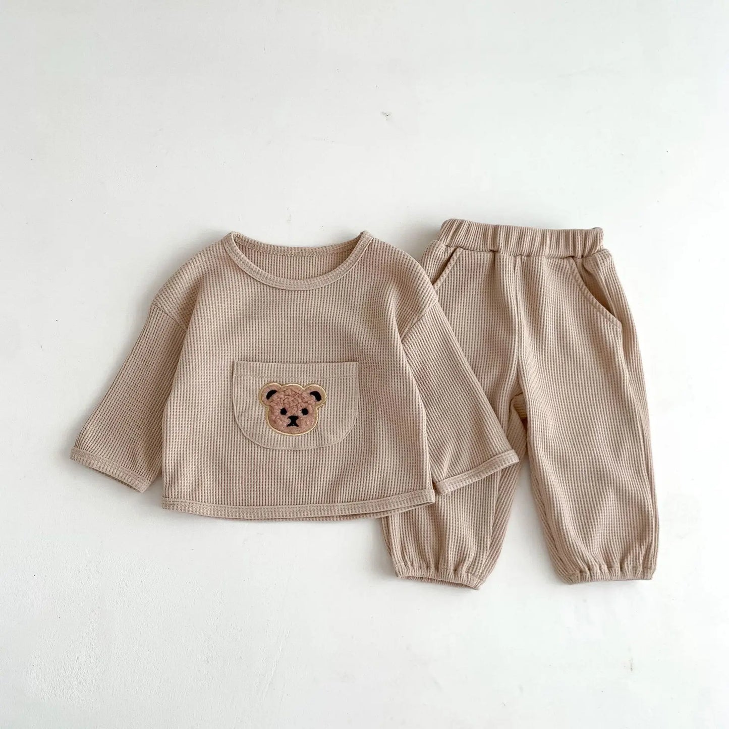 Bear Waffle Toddler Set - Little OneSie