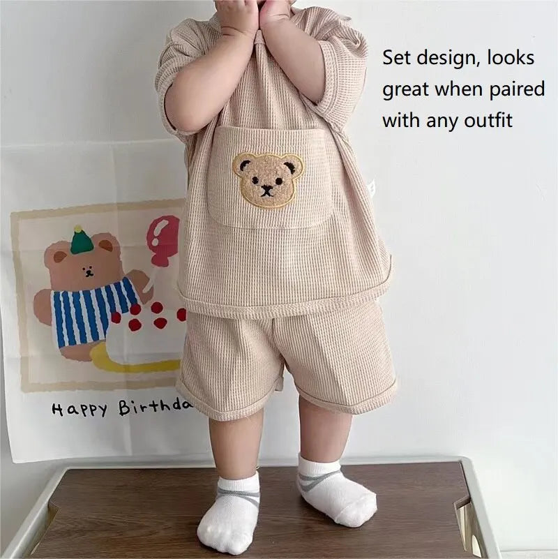 Bear Waffle Toddler Set - Little OneSie