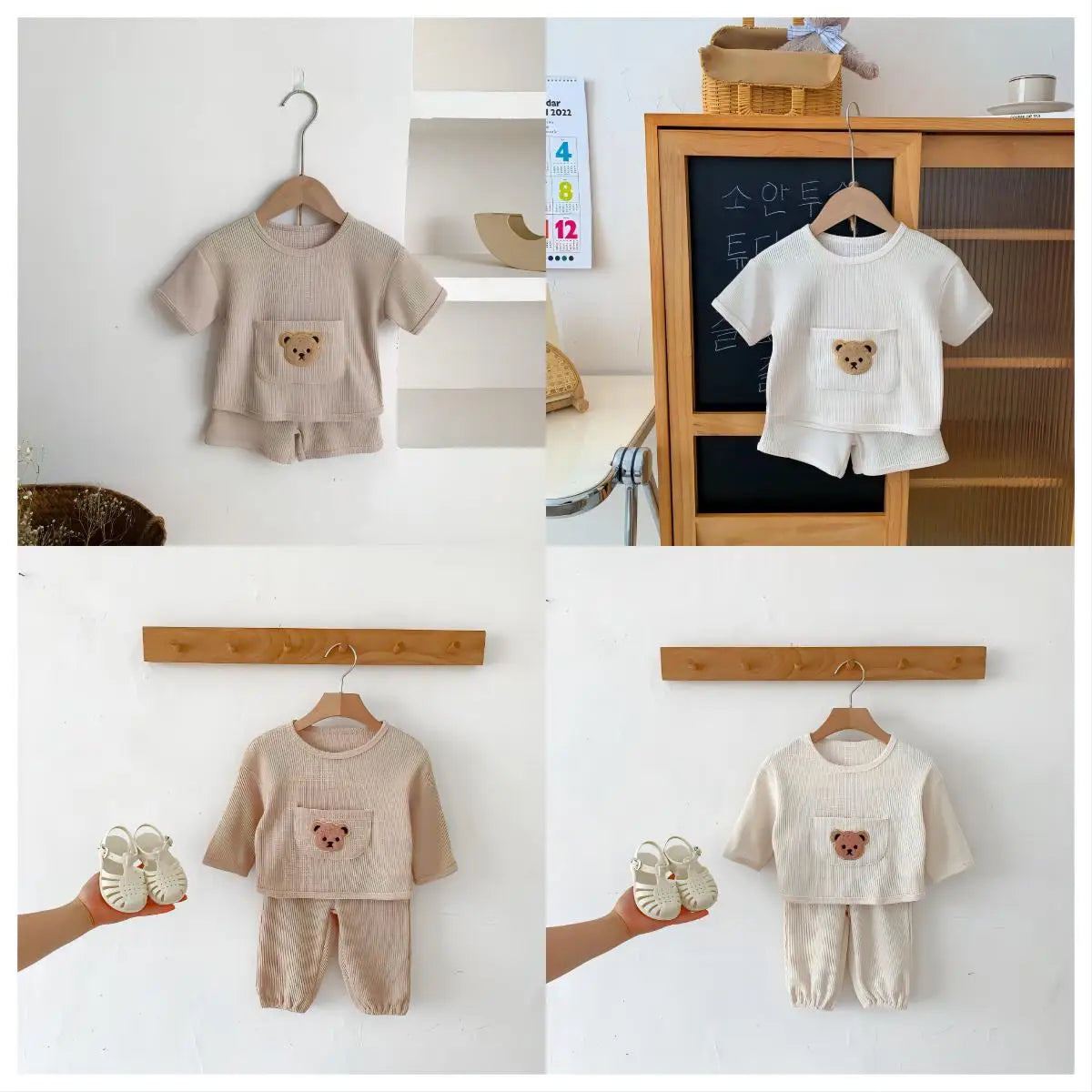 Bear Waffle Toddler Set - Little OneSie