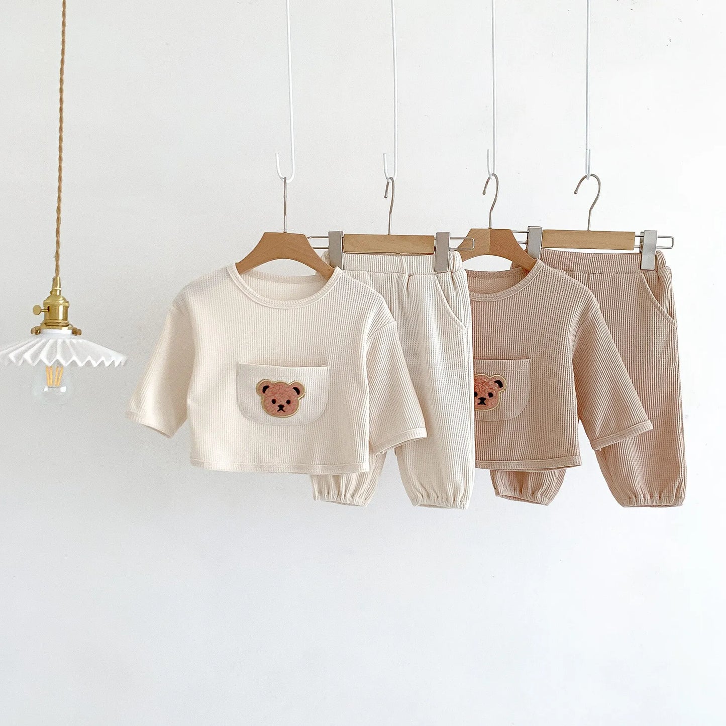 Bear Waffle Toddler Set - Little OneSie