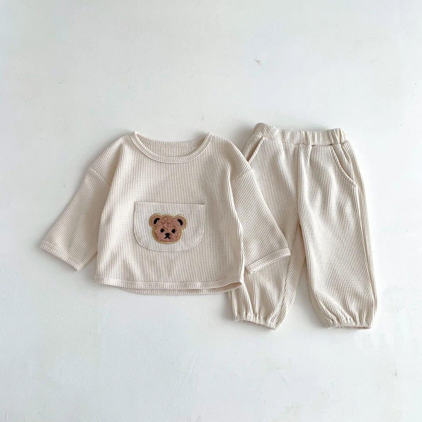 Bear Waffle Toddler Set - Little OneSie