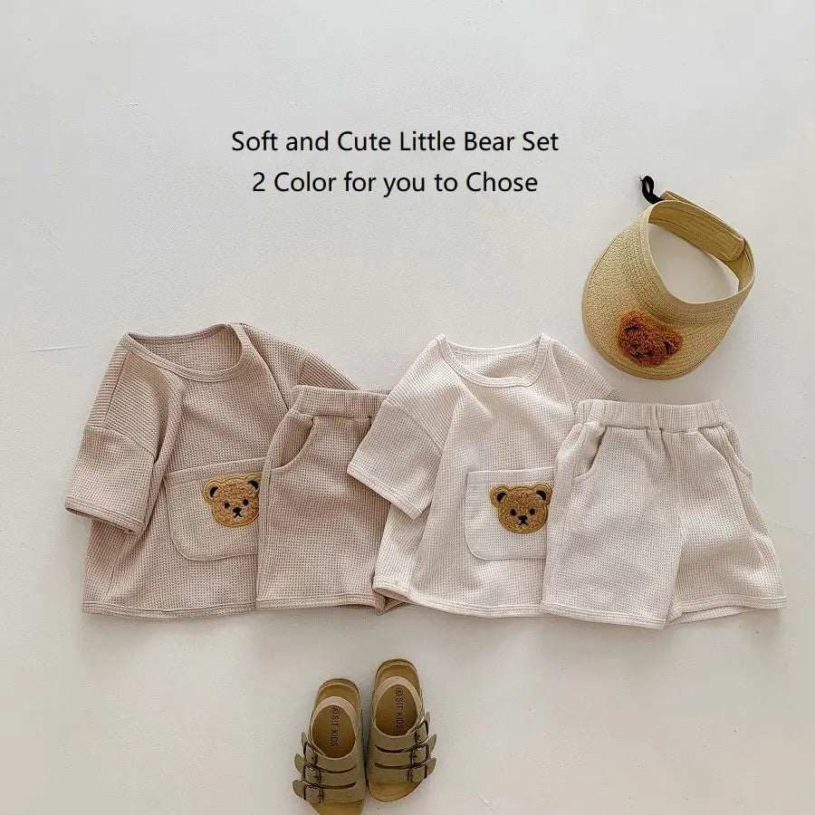 Bear Waffle Toddler Set - Little OneSie
