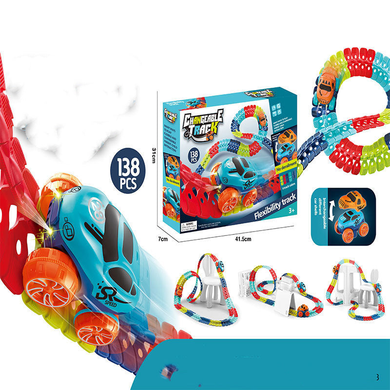 Flexible Car Track Toy with Lights