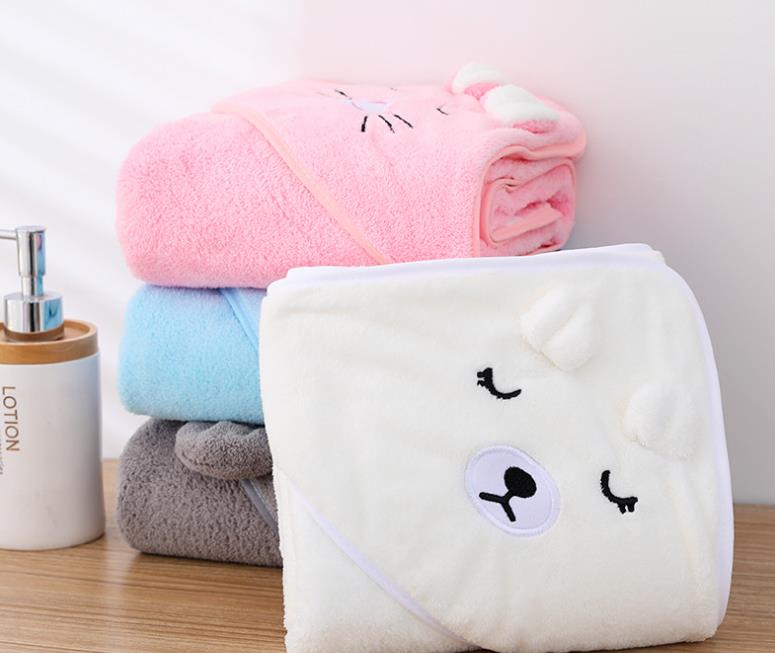 Little Onesie Coral Fleece Cartoon Cape