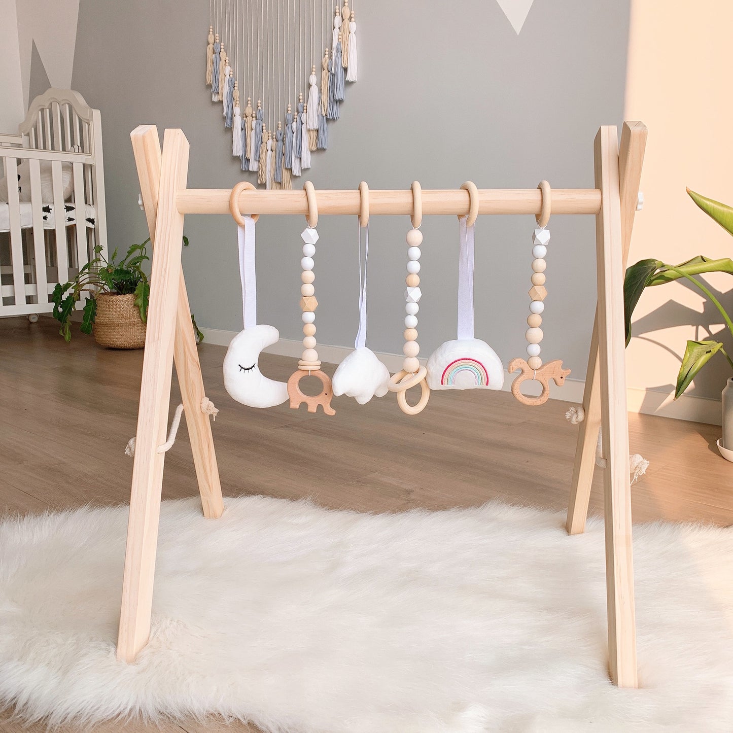 Nordic Wooden Baby Gym