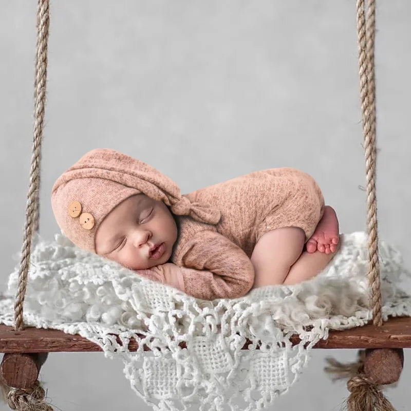 Romper & Hat Newborn Photography - Little OneSie