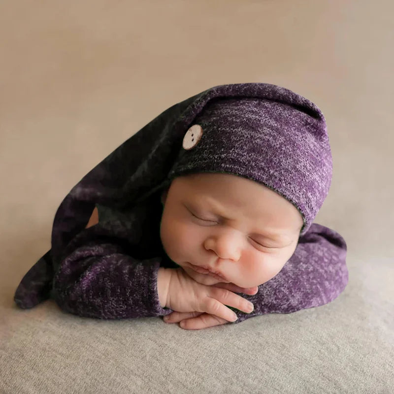 Romper & Hat Newborn Photography - Little OneSie