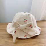 Girl's Cherry Bow Pot Hat