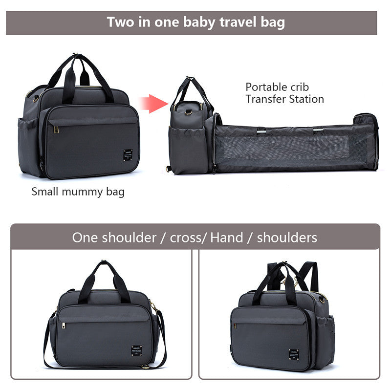 Folding Baby Bed & Mommy Messenger Bag Duo - Little OneSie