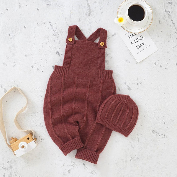 Sleeveless Knitted Newborn Jumpsuits
