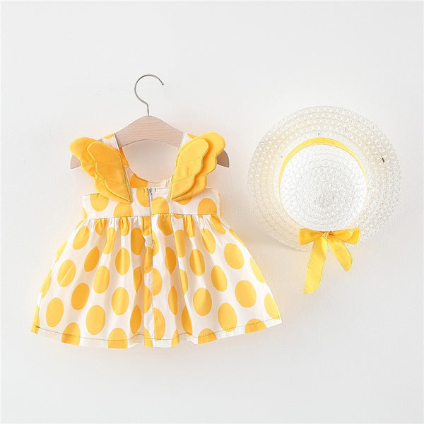 Little Onesie Dot Wing Princess Dress