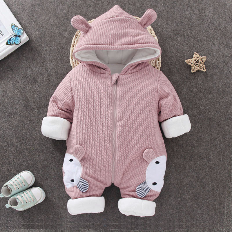 Cute Baby Bodysuit: Warm Cotton Romper - Little OneSie