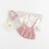 Newborn Cotton Romper Dress: 3 Pieces Set - Little OneSie