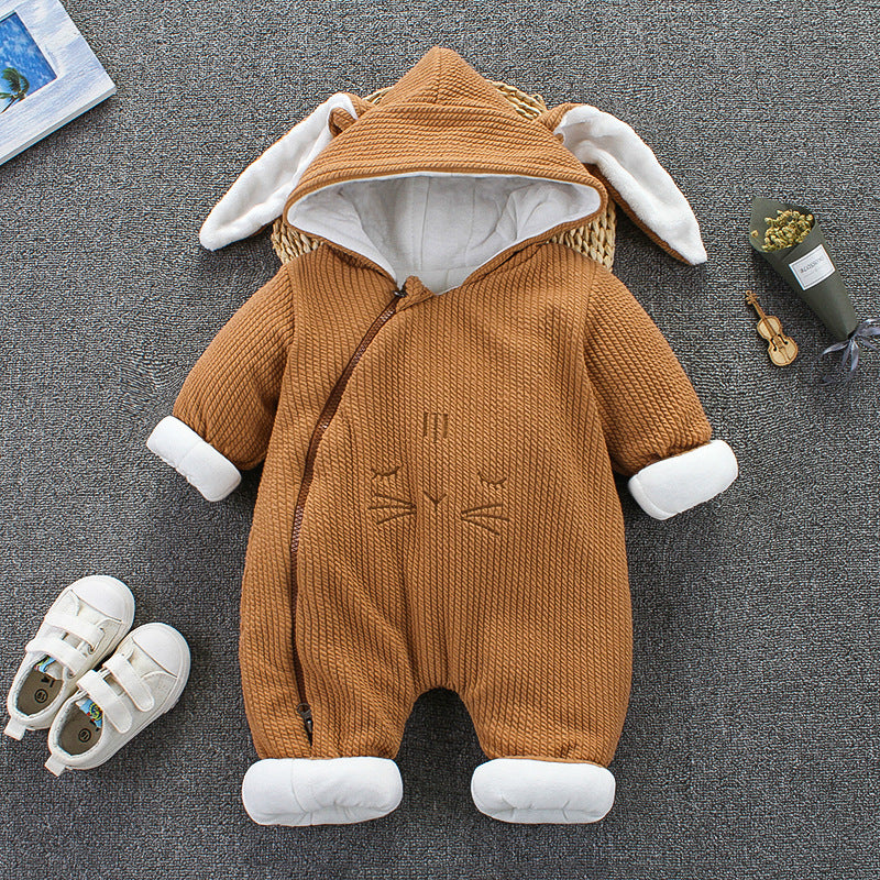 Cute Baby Bodysuit: Warm Cotton Romper - Little OneSie