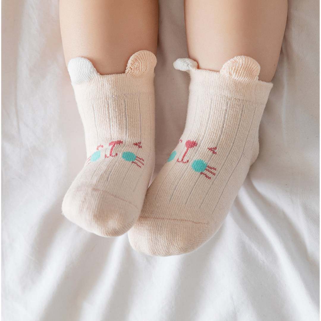 Little Onesie Cute Bear Mid-Length Socks