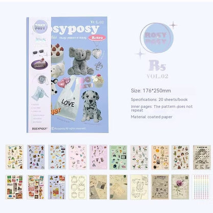 Magazine Style Material Sticker Book Cartoon Notebook Stickers - Little OneSie