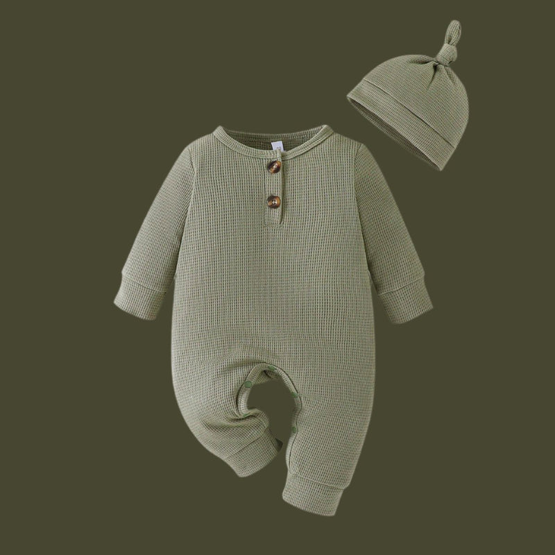 Little Onesie Huafu Grid Jumpsuit for Infants