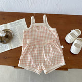 0-3 Years Girls Plaid Outfit