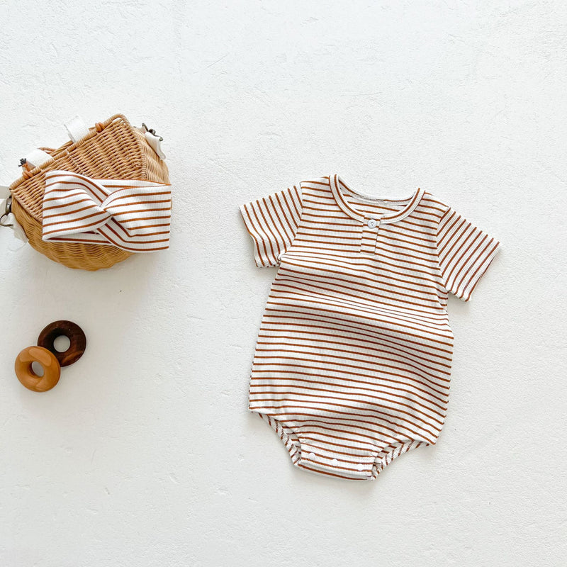 Little Onesie Cotton Striped Jumpsuit