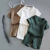 Linen Summer T-Shirt & Short Set for Baby & Kids - Little OneSie