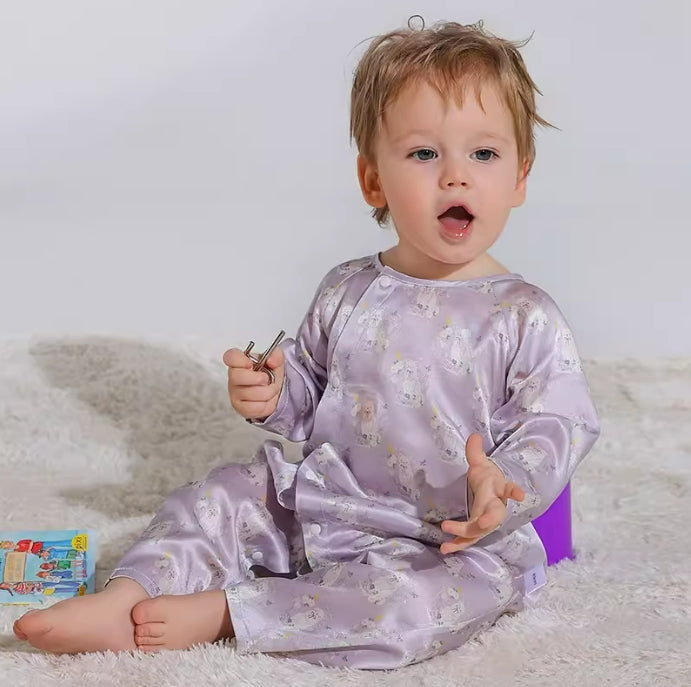 silk dress for newborn Natural Silk Dress for Girls, Below the Knee Baby Gown With Collar, Toddler Lace Robe With Short Sleeves, Newborn Minimalistic Formal Outfit
