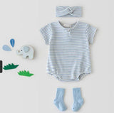 Little Onesie Cotton Striped Jumpsuit