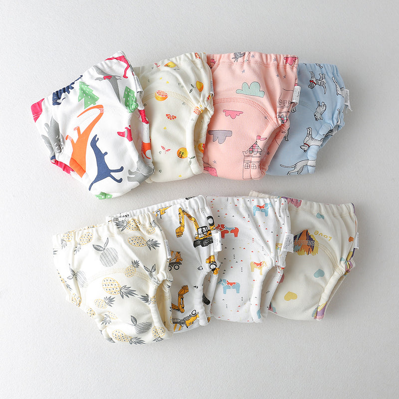 Cute Reusable Cotton waterproof Baby Diapers