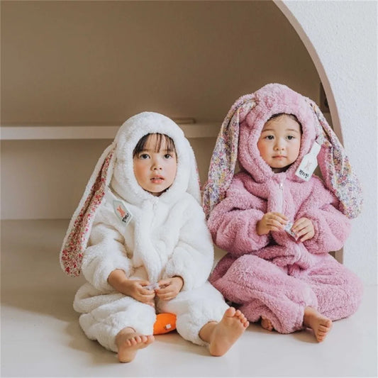Baby Rabbit Hooded Romper
