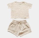 Summer Muslin Cotton Set: Shirt & Shorts - Little OneSie