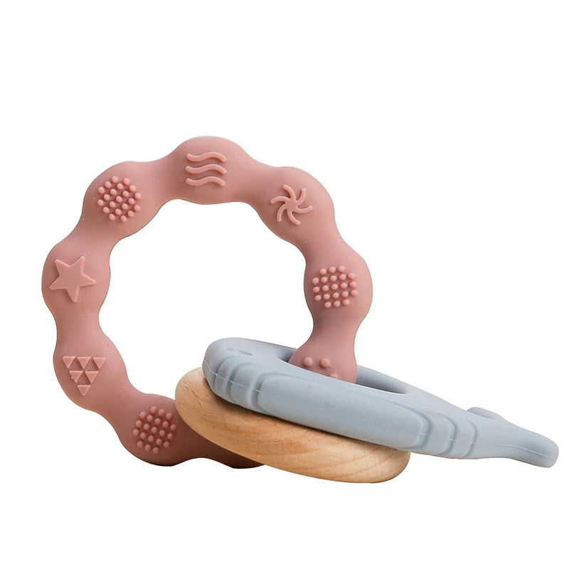 Silicone Teether: Rudder Shape, Kid-Friendly - Little OneSie