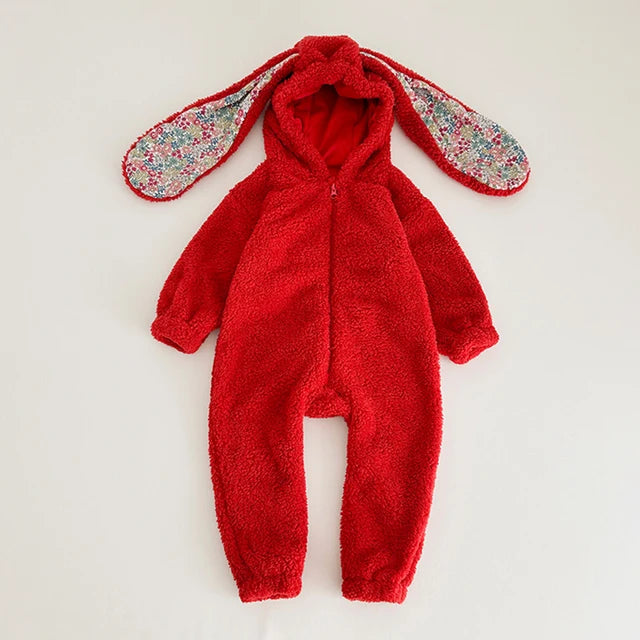 Baby Rabbit Hooded Romper