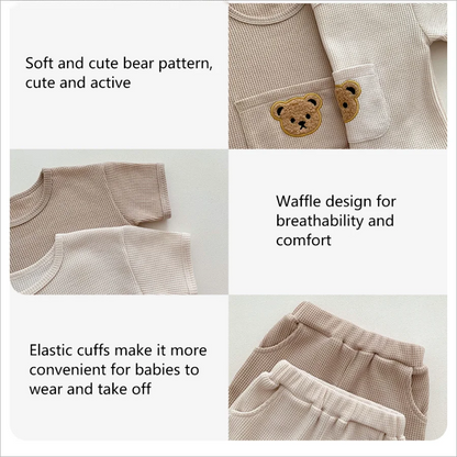Bear Waffle Toddler Set - Little OneSie