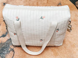 Bear Flower Embroidery Diaper Handbag - Little OneSie