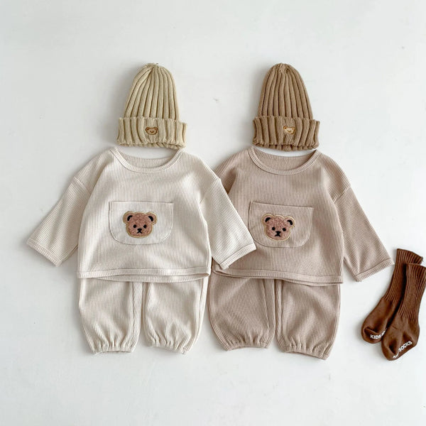 Bear Waffle Toddler Set - Little OneSie