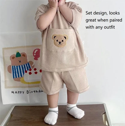 Bear Waffle Toddler Set - Little OneSie