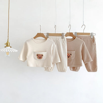 Bear Waffle Toddler Set - Little OneSie